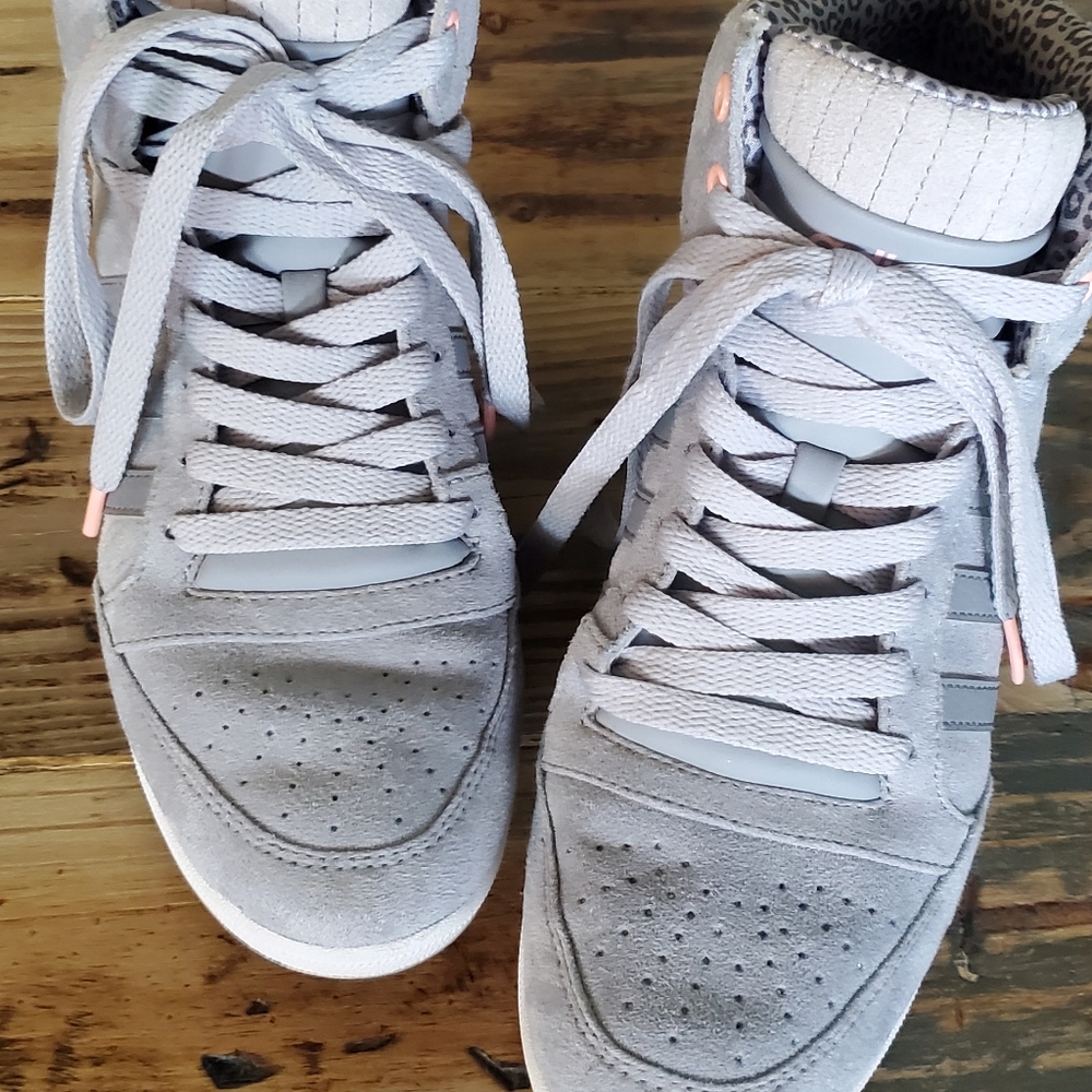 Adidas suede hi tops (wedge)